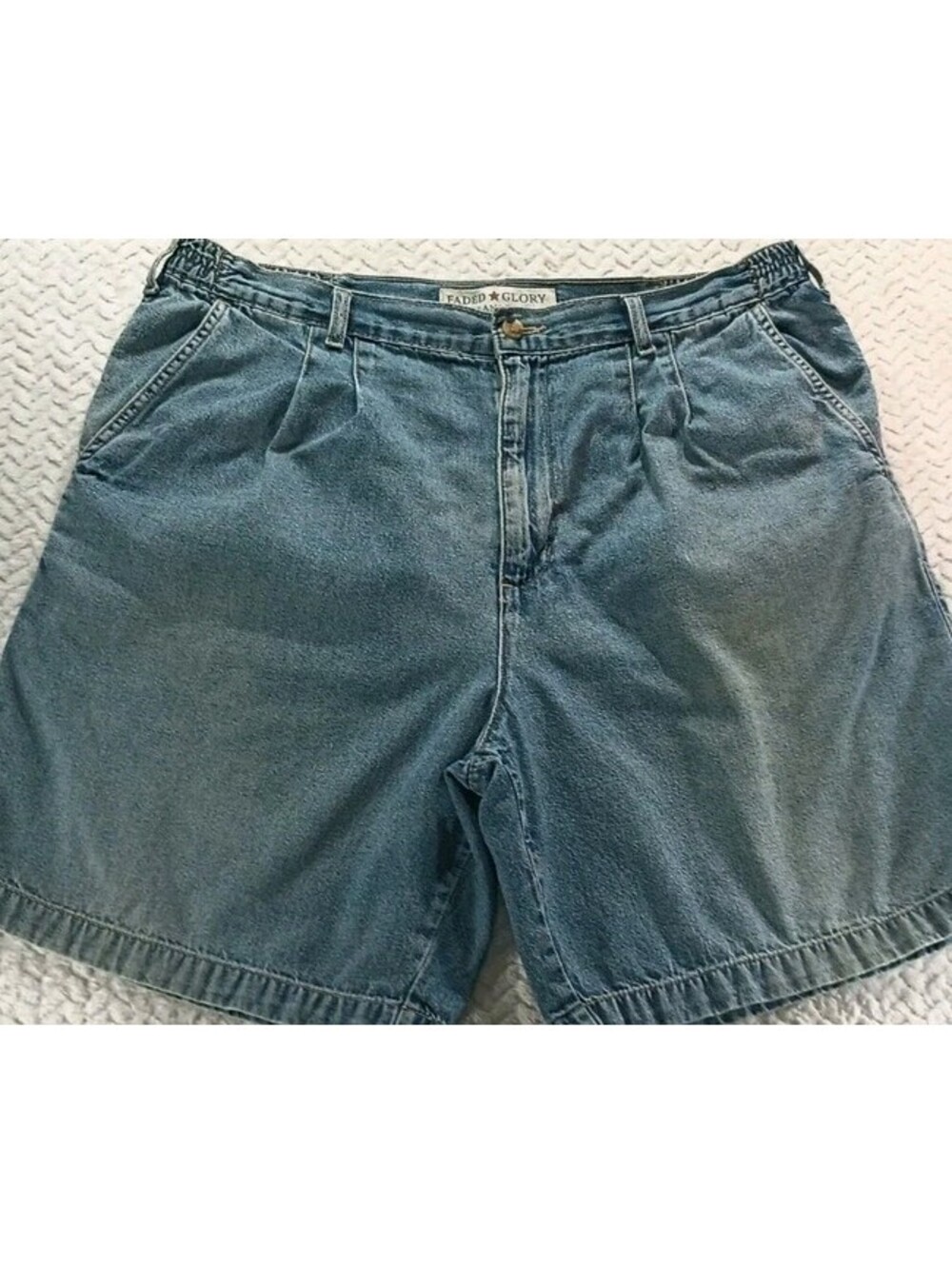 Faded Glory - Denim Shorts - Light Wash Blue - Men's 36 - Vintage Y2K Street